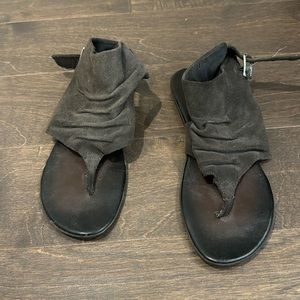 Gray suede mia flats